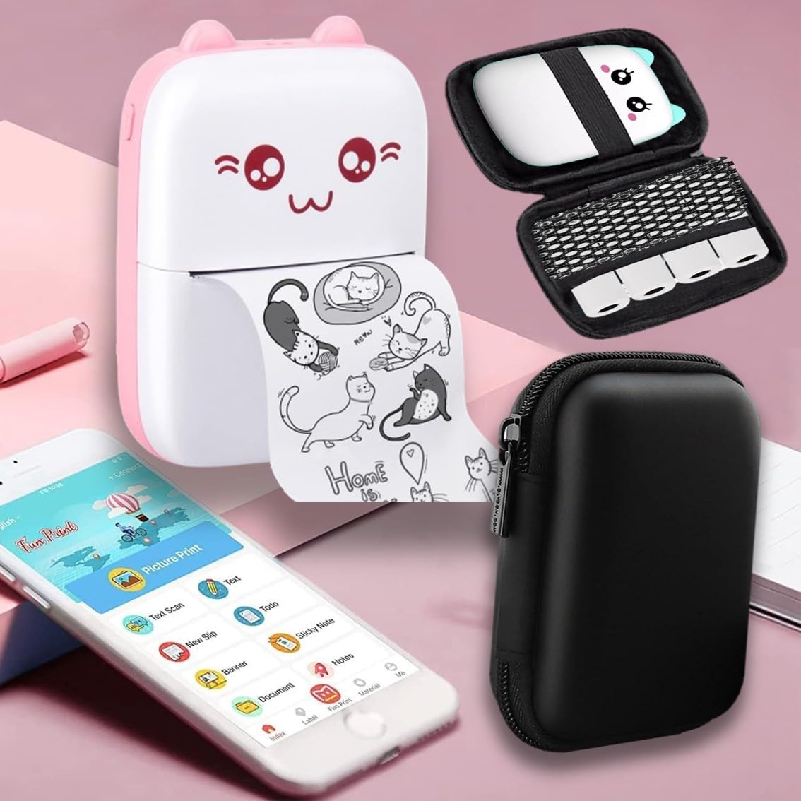 Mini Thermal Printer- Inkless Bluetooth Pocket Printer