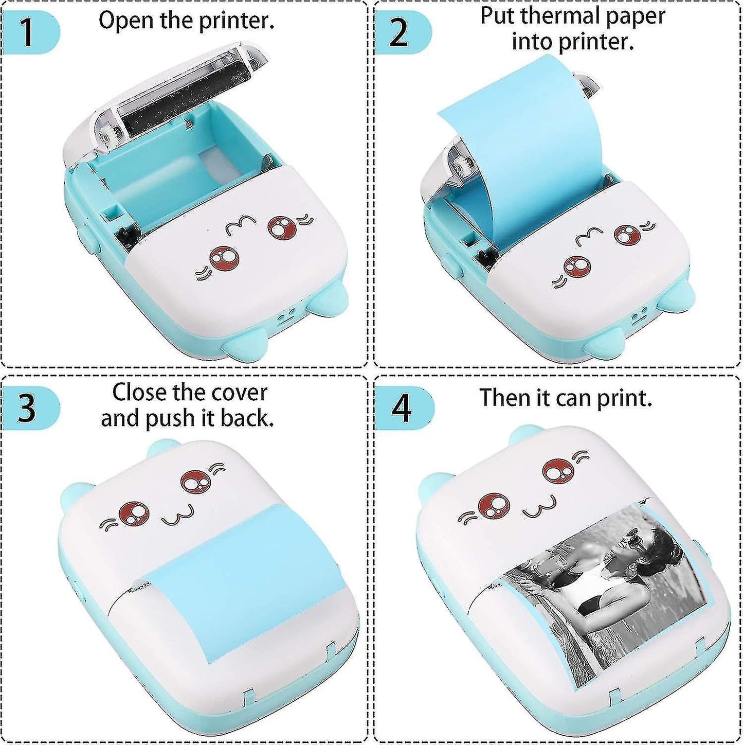 Mini Thermal Printer- Inkless Bluetooth Pocket Printer