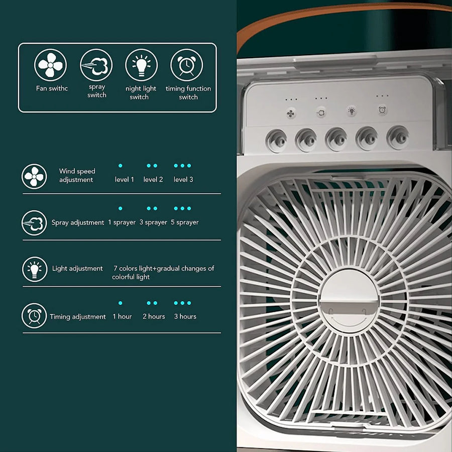 Mini Portable Air Conditioner With Water Spray
