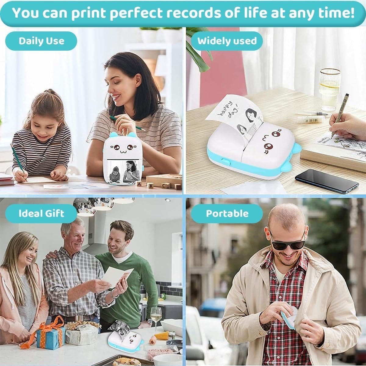 Mini Thermal Printer- Inkless Bluetooth Pocket Printer