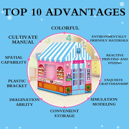 Kids Tent House Candy Theme